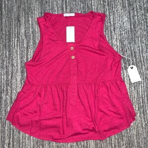 Brand New Coco + Jaimeson Women's Size XL Pink Sleeveless Blouse Top Shirt Flowy